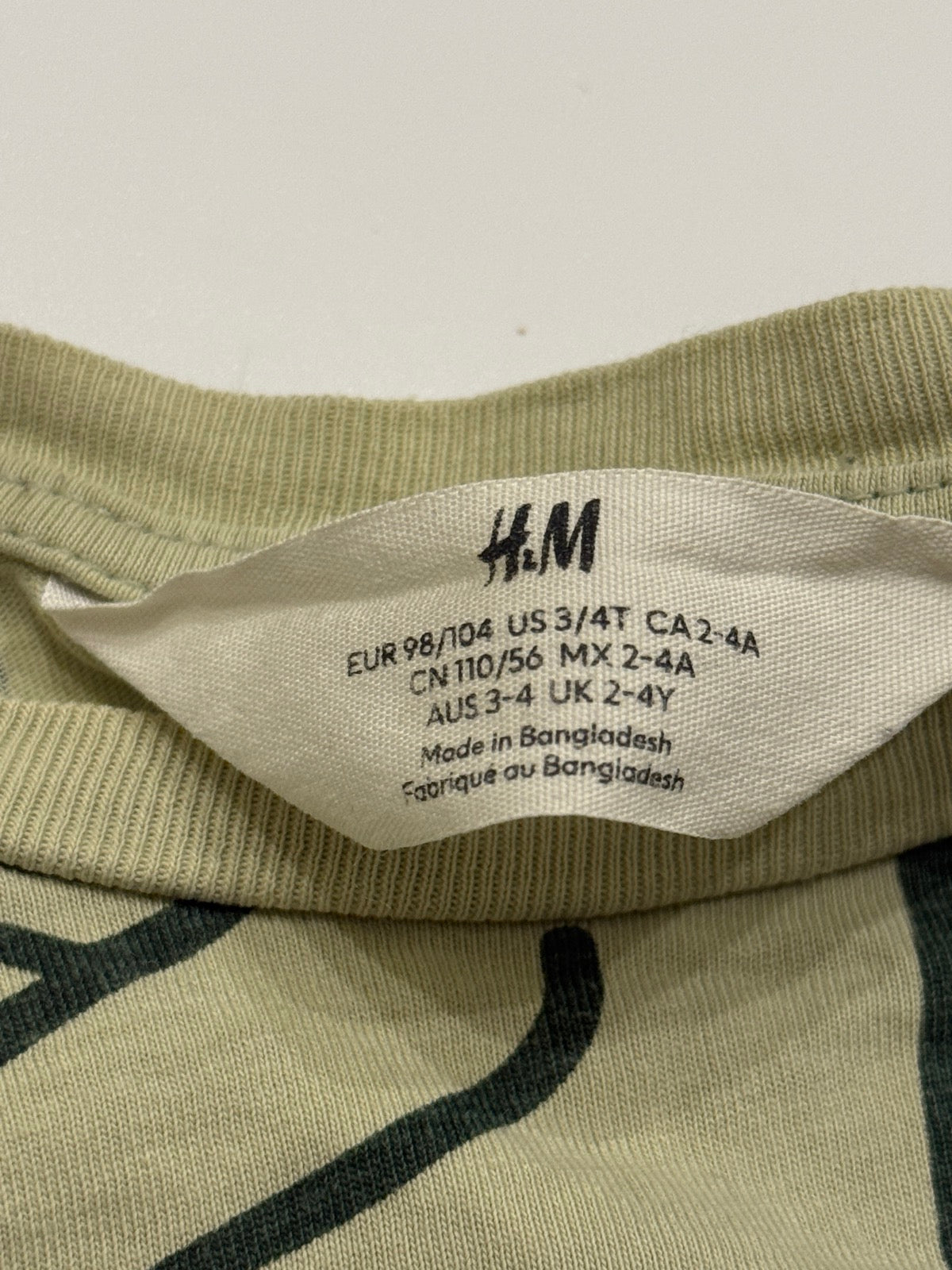 H&M Dinosaur Print T-Shirt 2-4