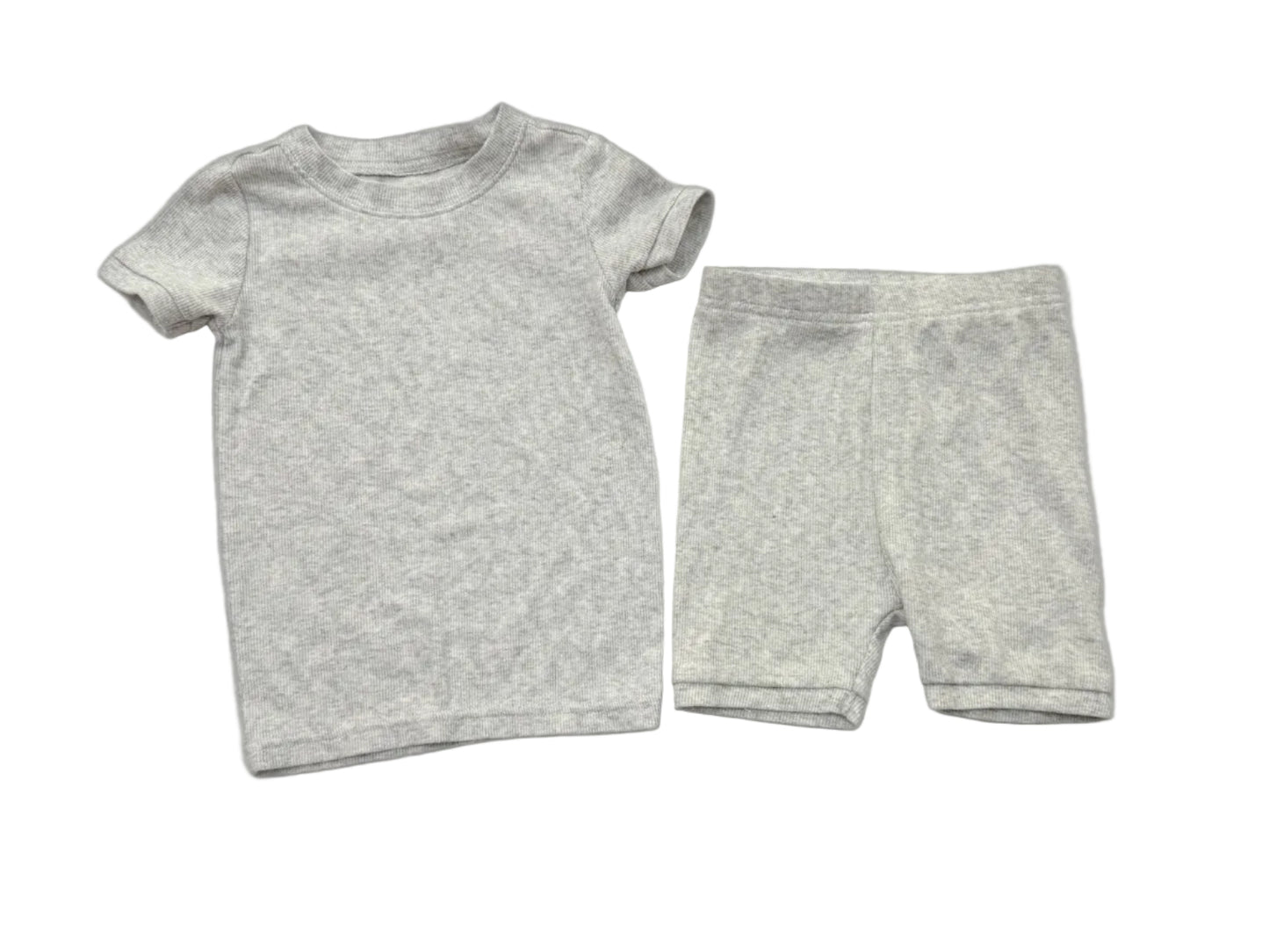 Old Navy Gray Ribbed Pajama Set 3T