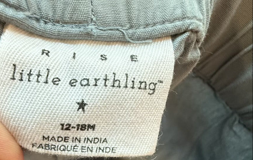 Rise Little Earthling Gray Pants 12-18M