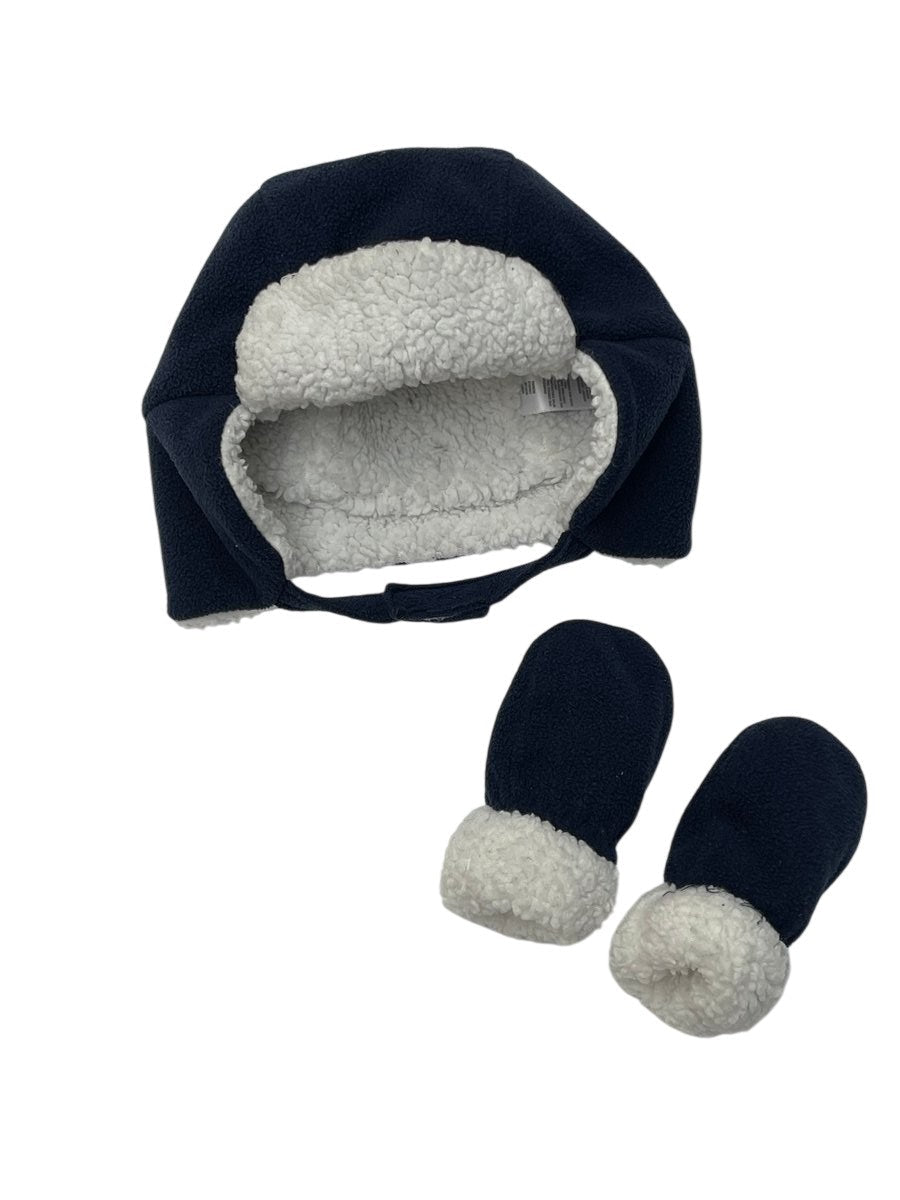 The Children's Place Navy Fleece Hat & Mittens Set 6-12M