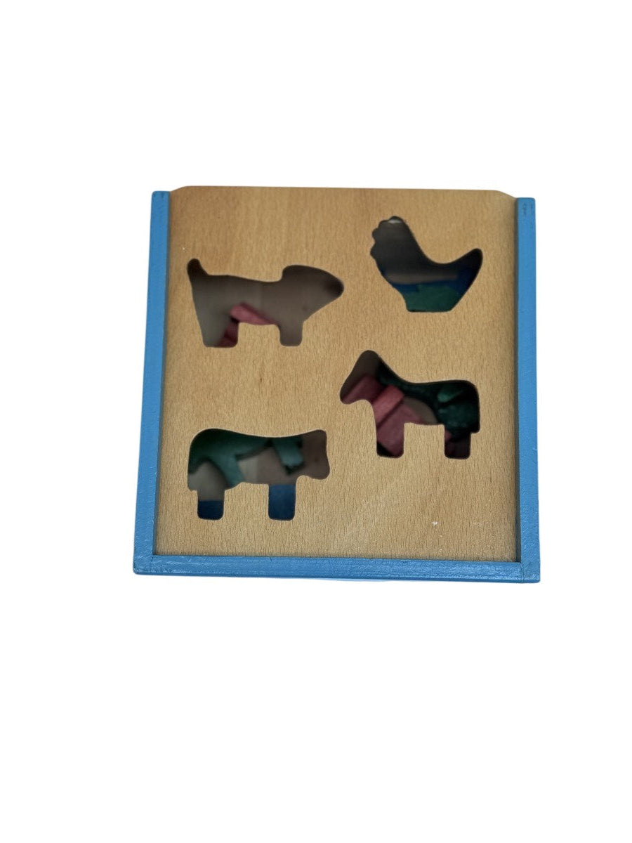 Wooden Animal Shape Sorter Puzzle Box