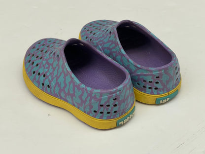 Native Miller Purple Teal Print Slip-On Shoes US8