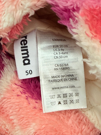 Reima Pink Tie-Dye Fuzzy Trapper Hat 3-4Y