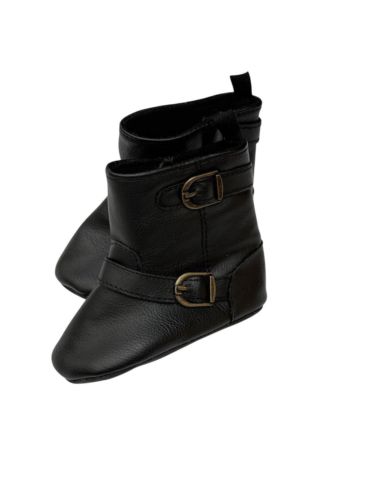 Old Navy Black Buckle Boots Size 3-6M