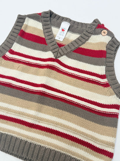 Baby Club Striped Knit Vest 12-18M