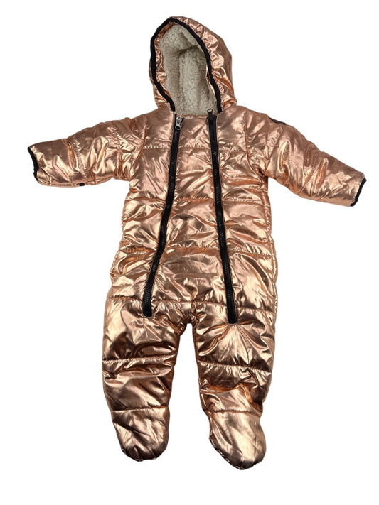 Steve Madden Rose Gold Puffer Snowsuit 6/9M