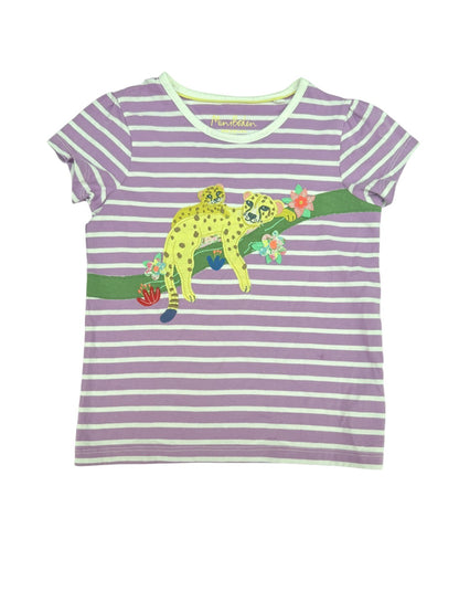 Mini Boden Cheetah Stripe T-Shirt 5-6Y