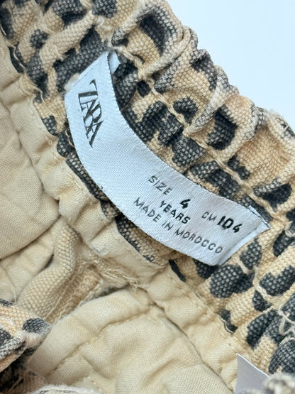 Zara Leopard Print Cargo Pants Size 4