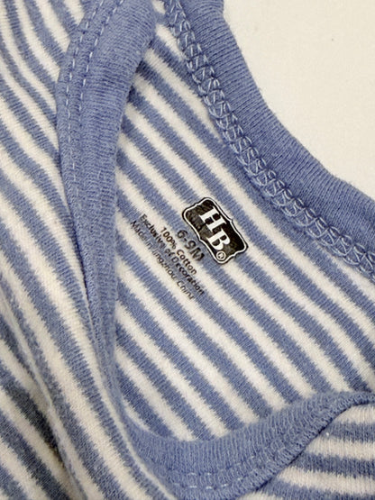 HiB Blue Stripe Long Sleeve Bodysuit 6-9M