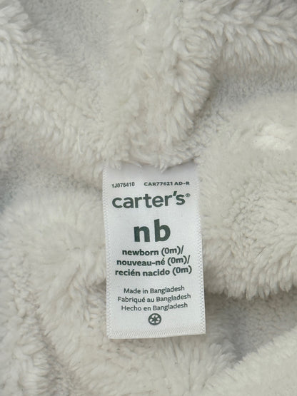 Carter's Sherpa Lined Bear Hoodie Cardigan NB