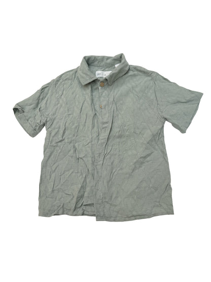Zara Textured Green Short Sleeve Shirt 5Y