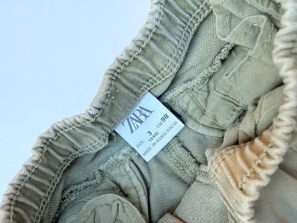 Zara Olive Cargo Jogger Pants 3Y