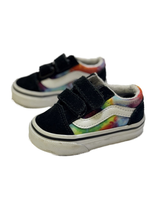 Vans Old Skool Rainbow Tie-Dye Toddler Size 3