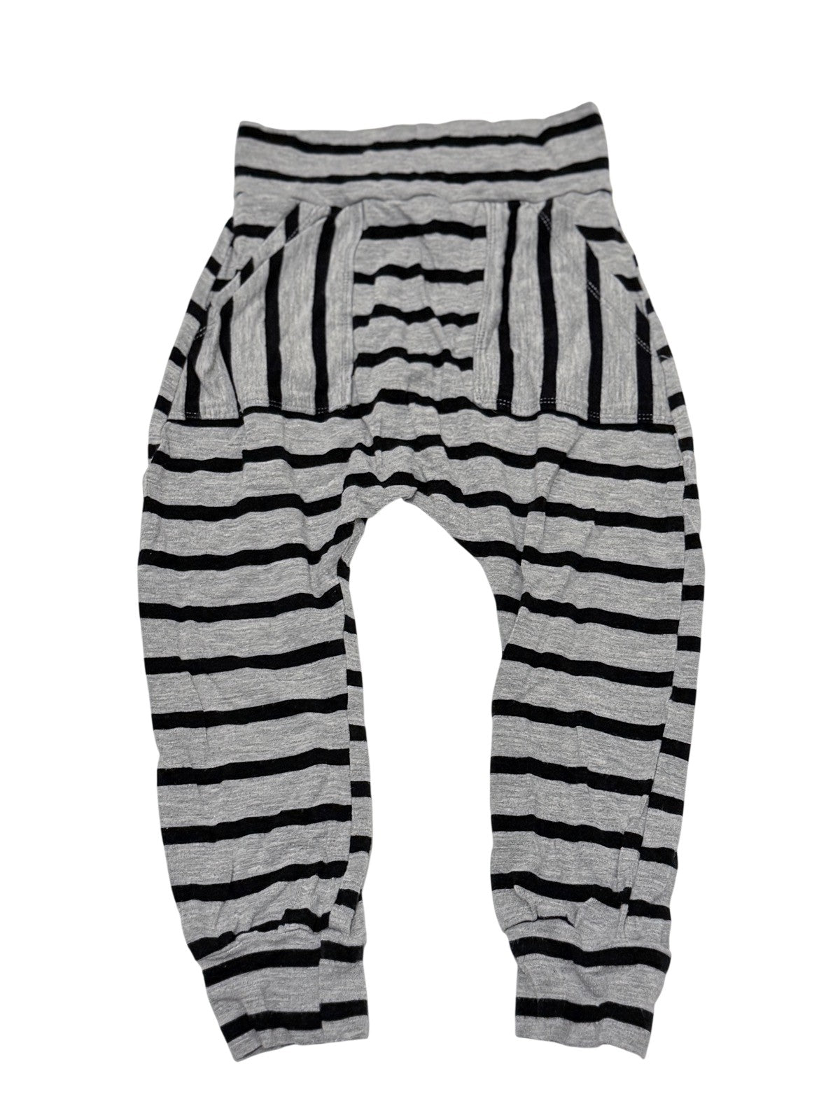 Tiny Button Apparel Striped Harem Joggers 2/3T