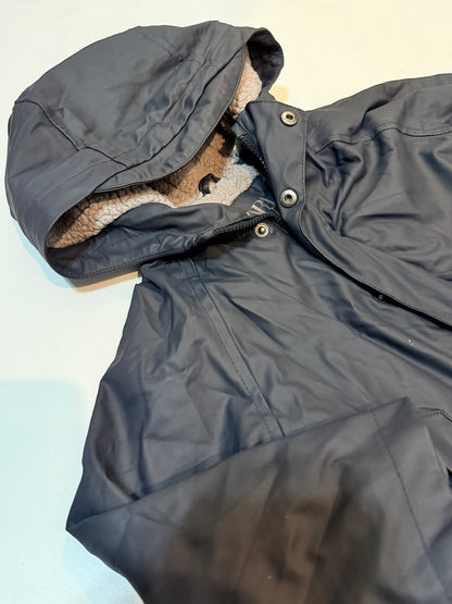 Zara Navy Sherpa-Lined Rain Jacket Size 2-3Y