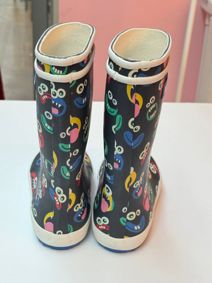 Brand New Aigle Monster Print Rain Boots Size 31