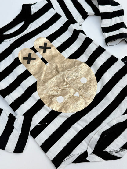 Huxbaby Stripe Bunny Long Sleeve Size 3