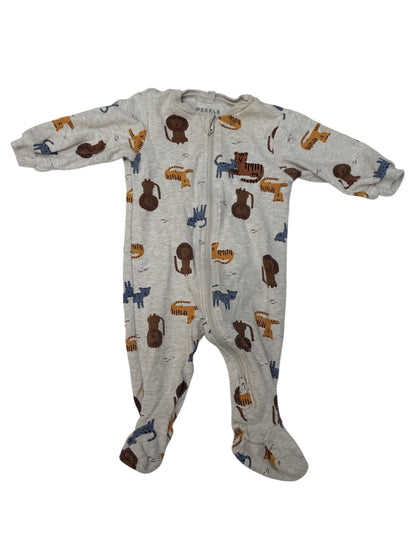 Pekkle Safari Animals Footed Sleeper 3M