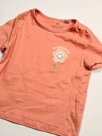 H&M SmileyWorld Flower T-Shirt 2-4Y