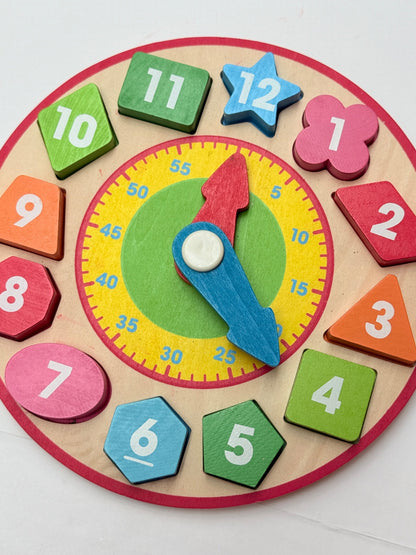 Melissa & Doug Wooden Shape Sorting Clock