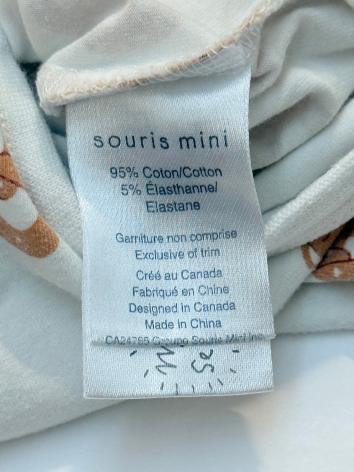 Souris Mini Pretzel Print Bodysuit 9-12M