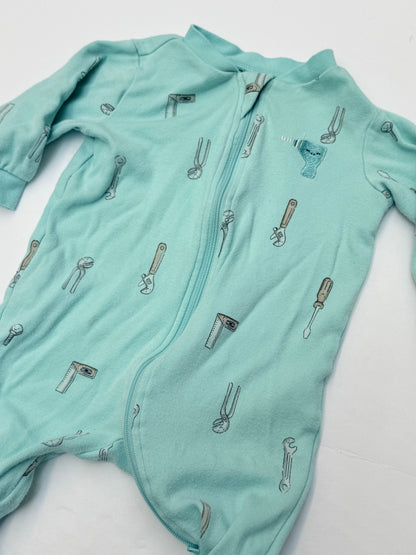 Pekkle Tool Print Footed Sleeper 3M