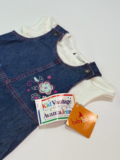 Vintage Y2K Baby Boots Shirt Nevada Jumper Dress Set 18m