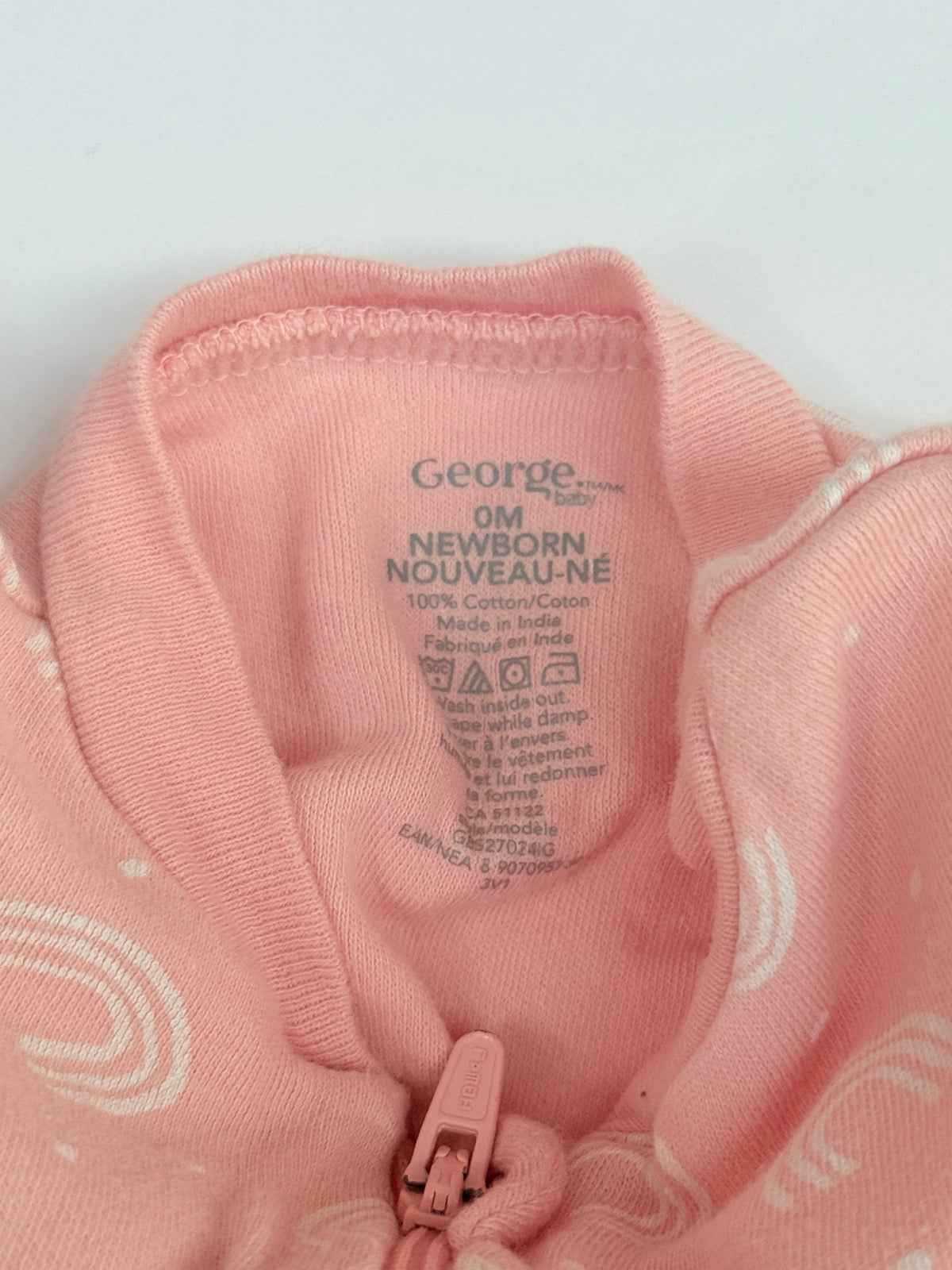 George Baby Pink Rainbow Sleeper Newborn