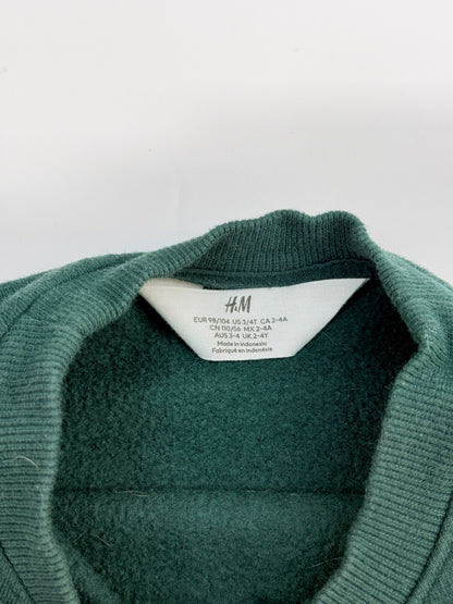 H&M Green Crewneck Sweatshirt 3/4T