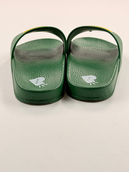 WASAI Green Smiley Face Slide Sandals