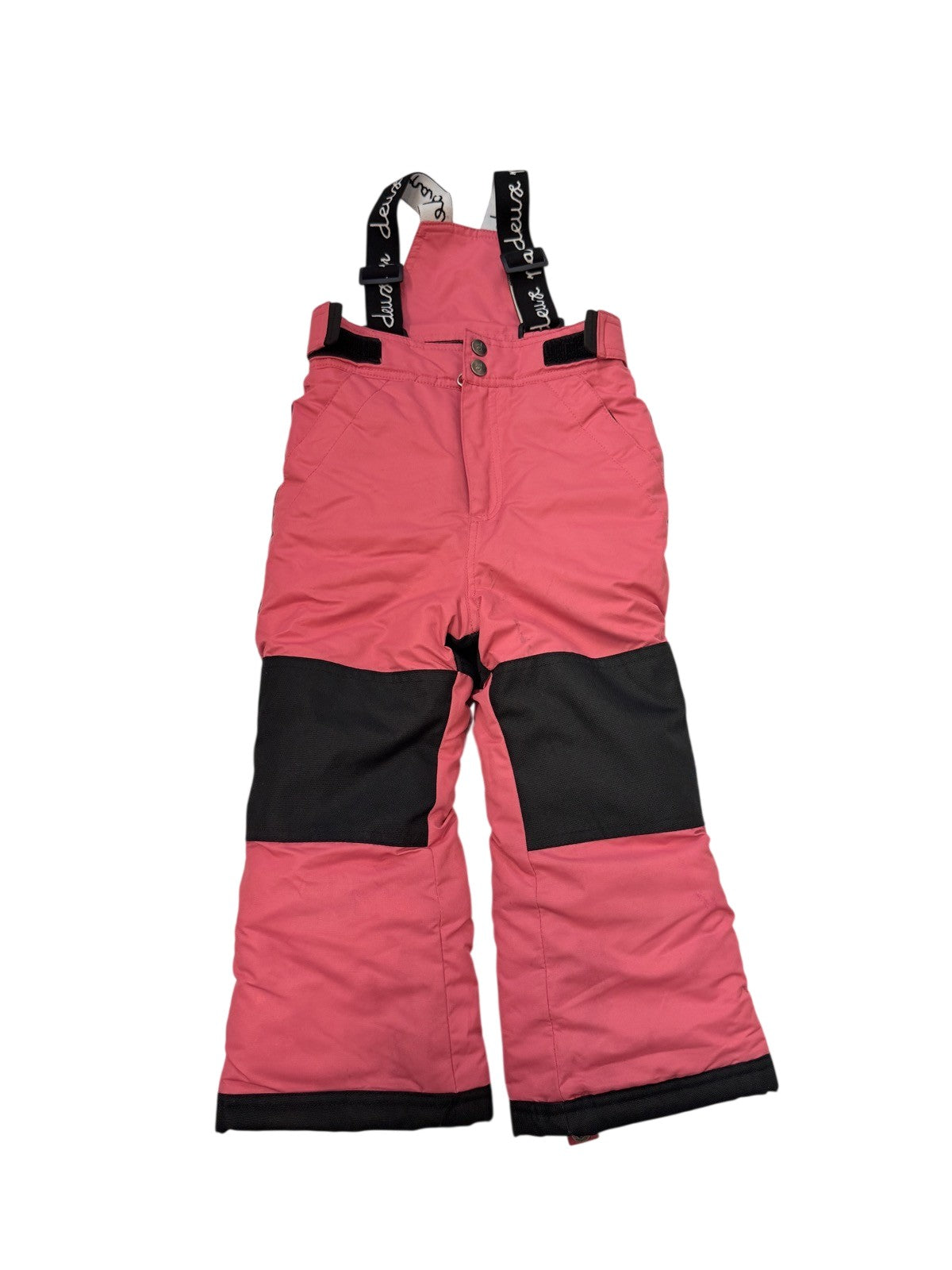 Deux par Deux Pink Snow Bib Pants 3Y