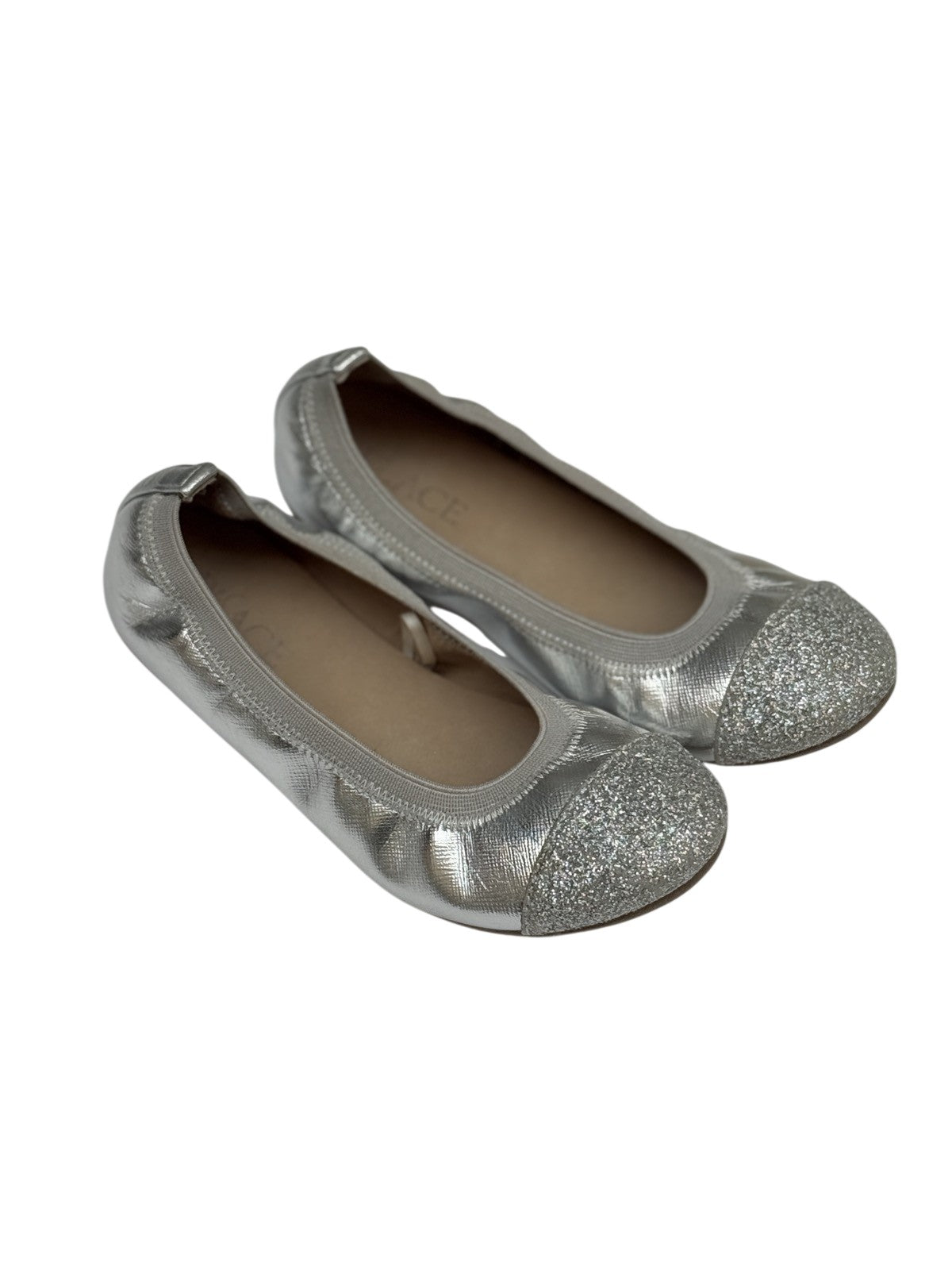Children's Place Silver Glitter Ballet Flats Size 12