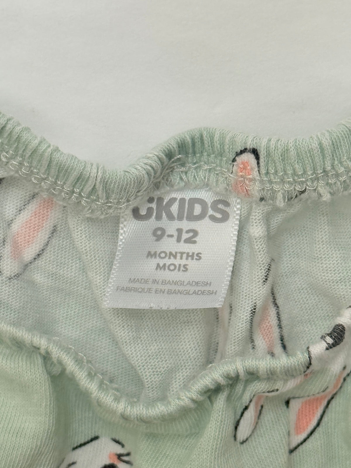 S.Kids Bunny Print Tiered Dress 9-12M