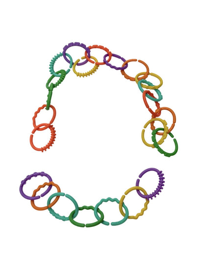 Colorful Textured Ring Links Toy Set