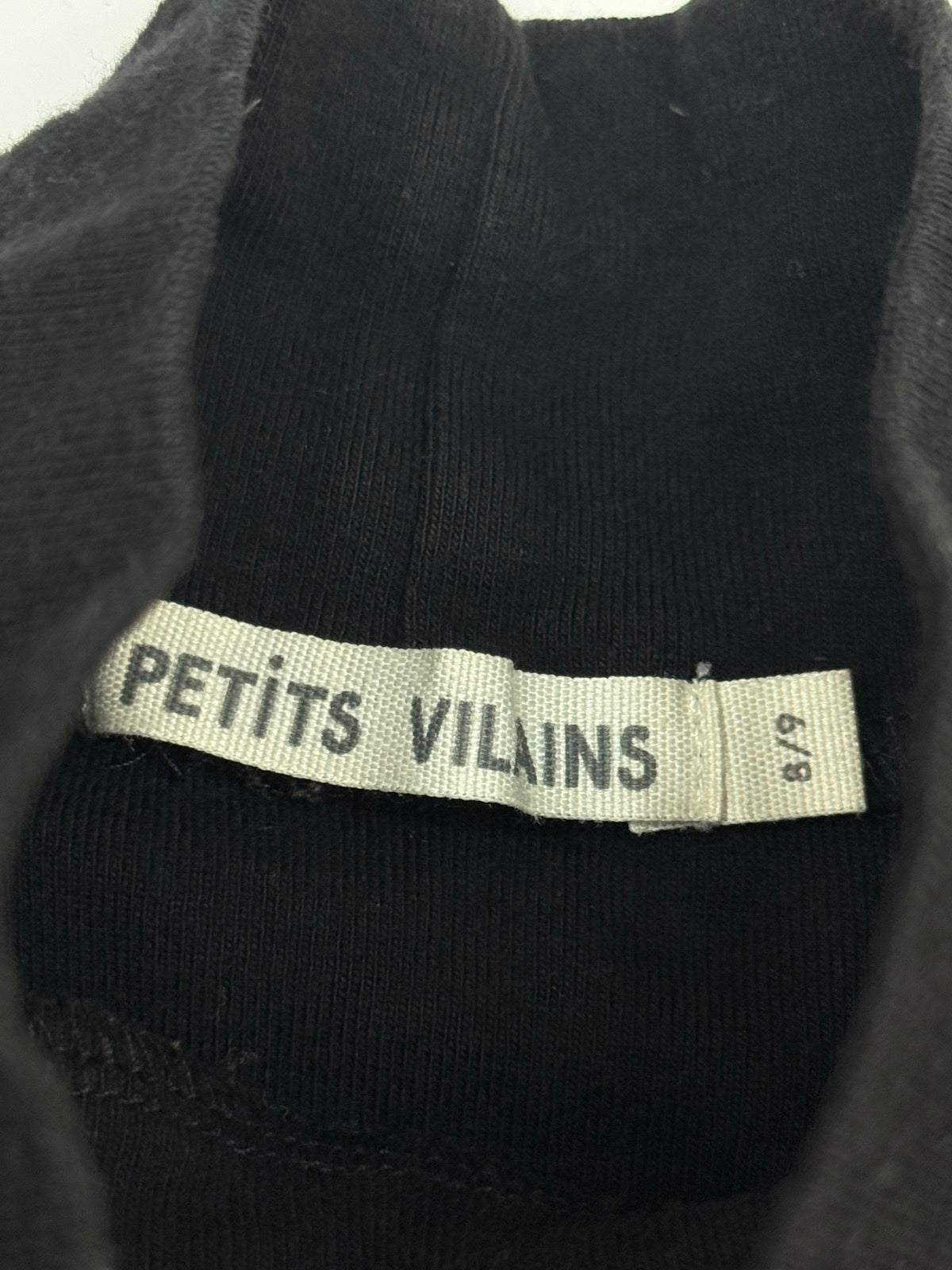 Petits Vilains Black Turtleneck Top 8/9