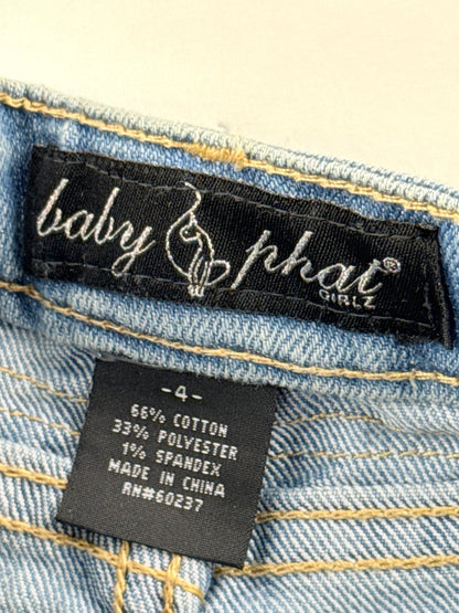 NWT - Baby Phat Girlz Light Wash Capri Jeans Size 4
