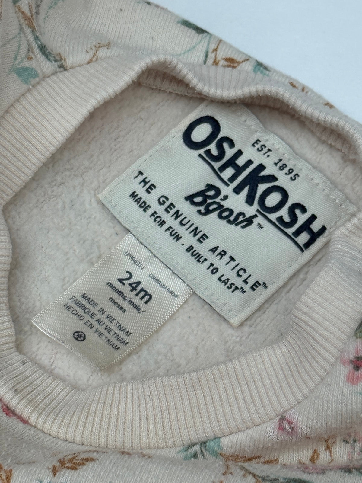 OshKosh Floral Sweatshirt 24M