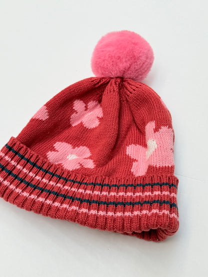 Old Navy Floral Pom-Pom Beanie Size S 3M
