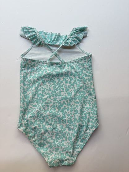H&M Floral Ruffle One-Piece Swimsuit Size 4-6