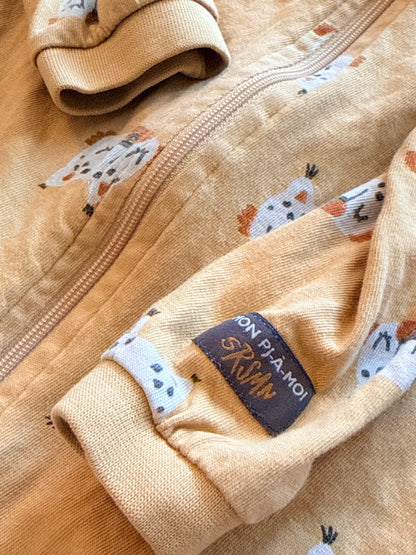 Souris Mini Cat Print Footed Sleeper 18-24m