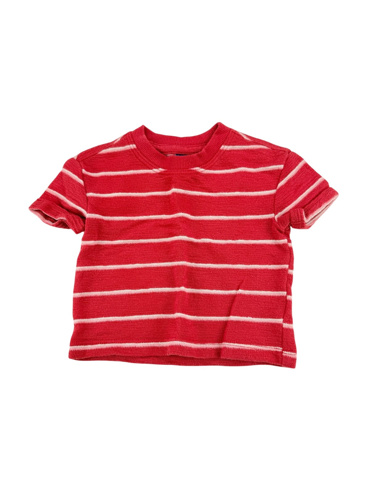 Old Navy Red Striped T-Shirt 0-3M