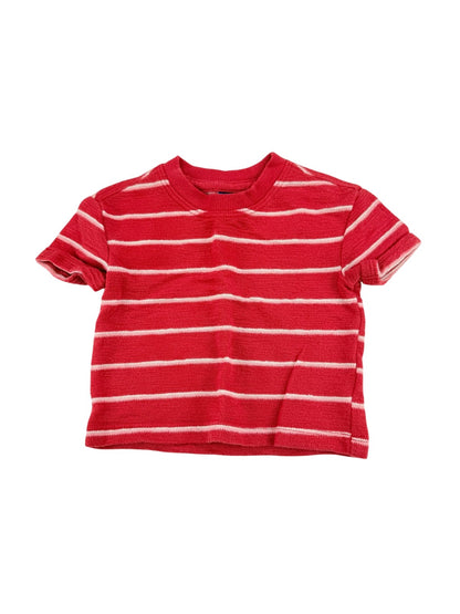 Old Navy Red Striped T-Shirt 0-3M