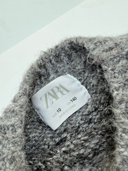 Zara Gray Stripe Knit Sweater Size 10