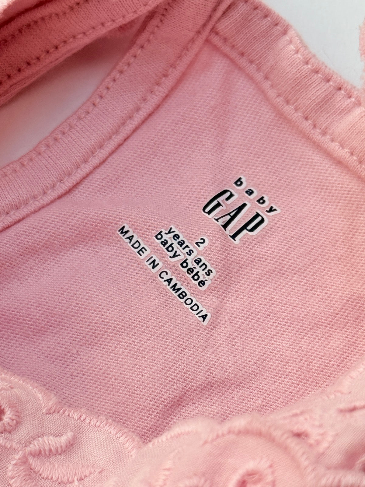 Baby Gap Pink Eyelet Dress Size 2T