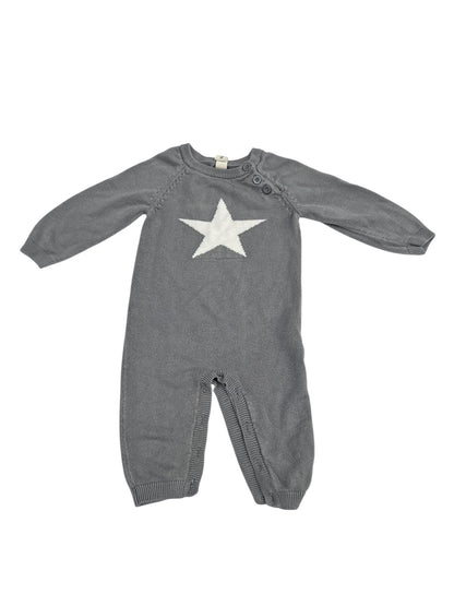 Earth Baby Outfitters Gray Star Romper 3-6M