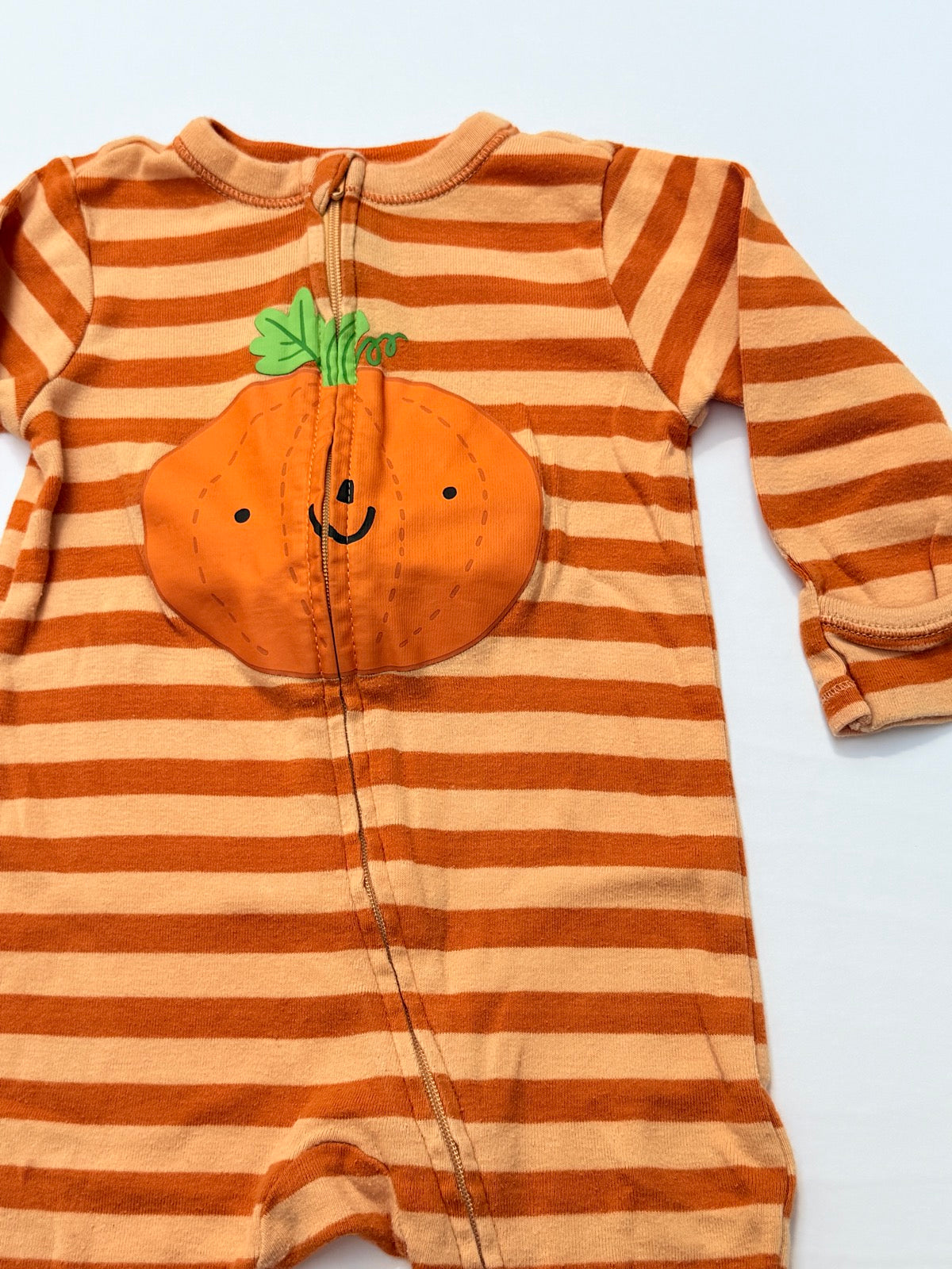 Old Navy Pumpkin Striped Footed Sleeper 6-9M