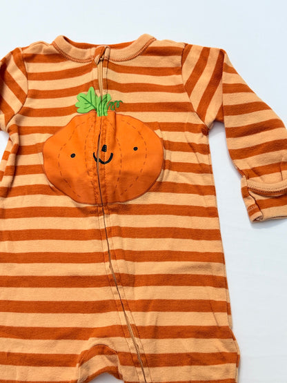 Old Navy Pumpkin Striped Footed Sleeper 6-9M