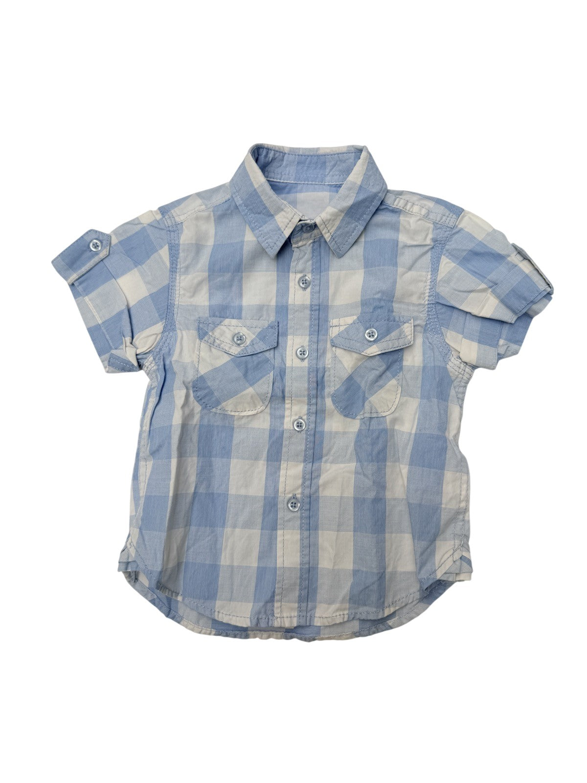 Little Rebel Plaid Button-Up Shirt 12/18M