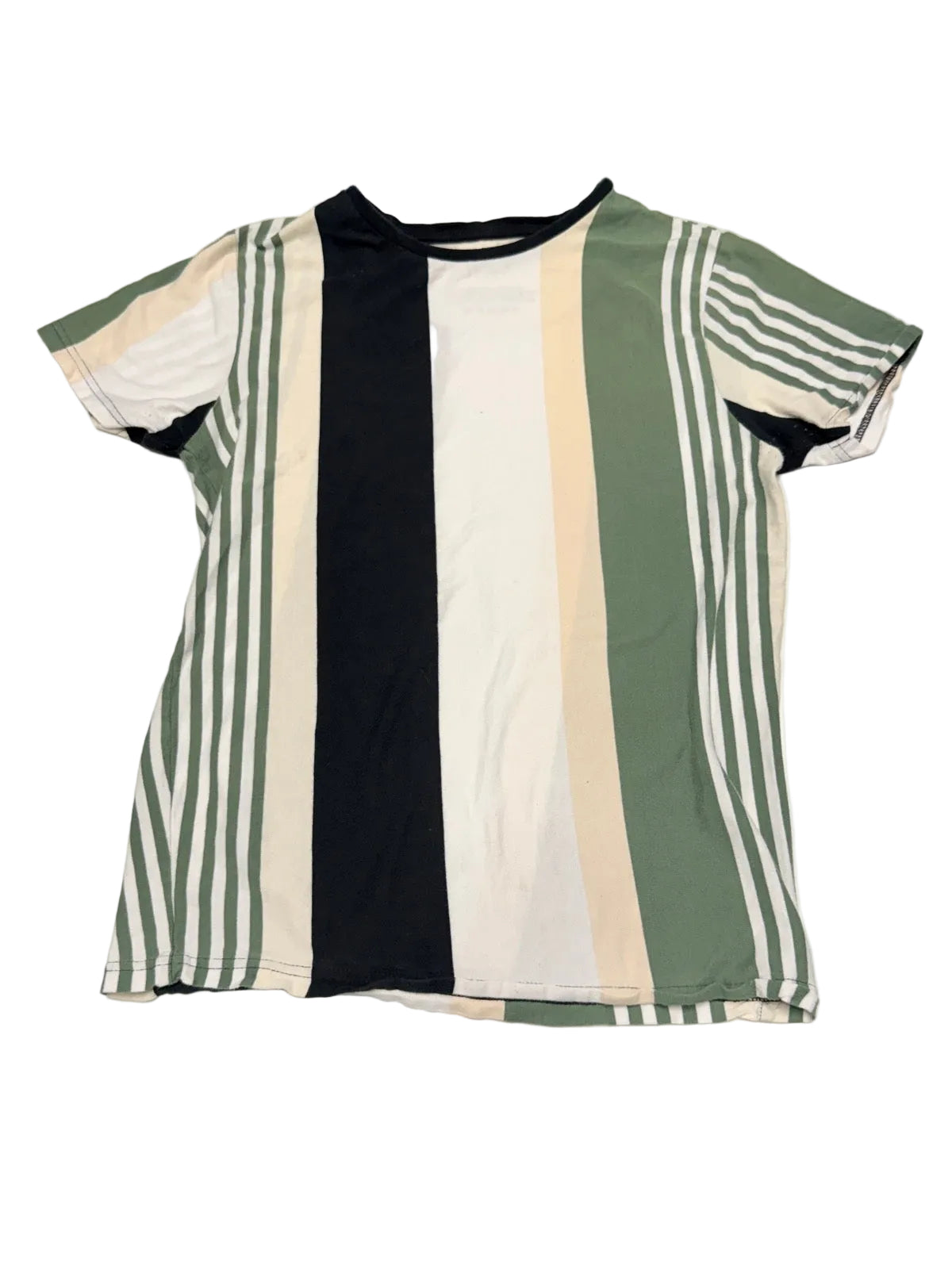 T-Shirt Denim & Flower Striped Size 9-10