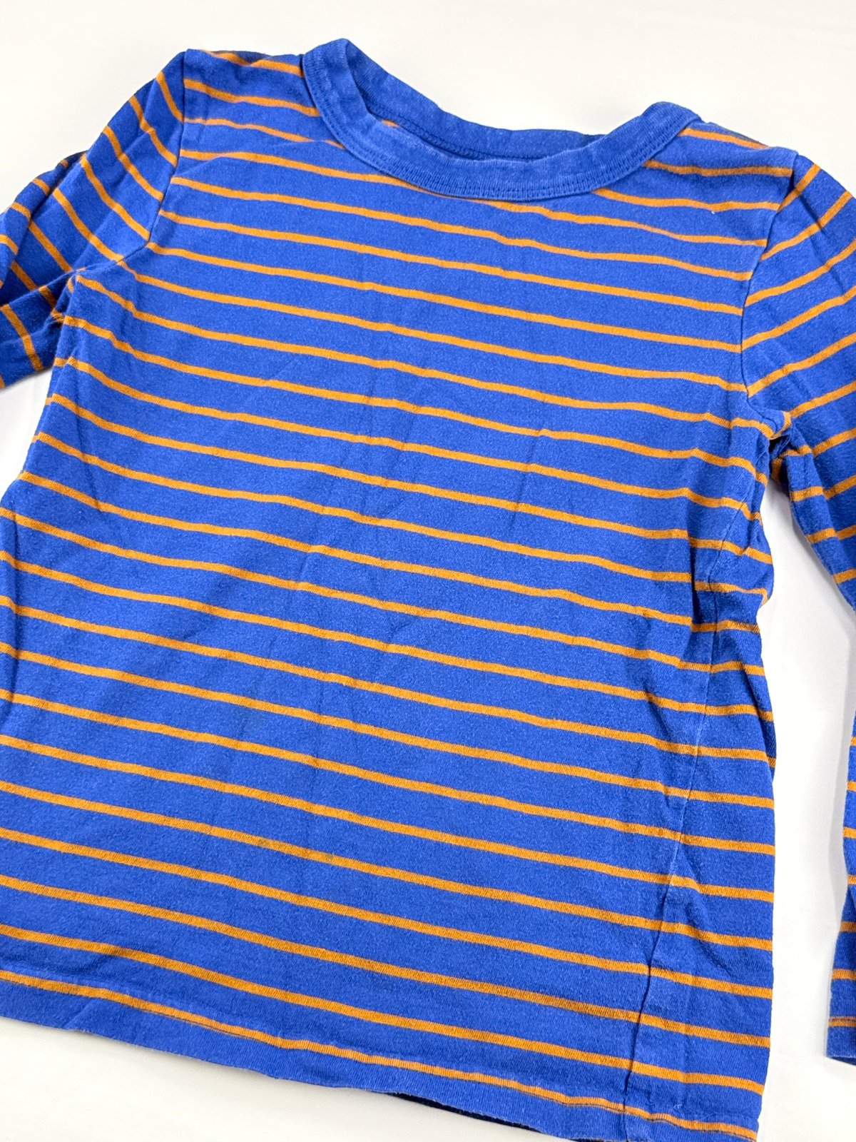 Joe Fresh Blue Striped Long Sleeve T-Shirt Size 5